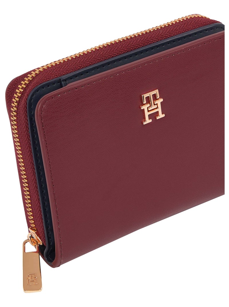 Tommy Hilfiger Portefeuille signature zippé Rouge - Kiabi