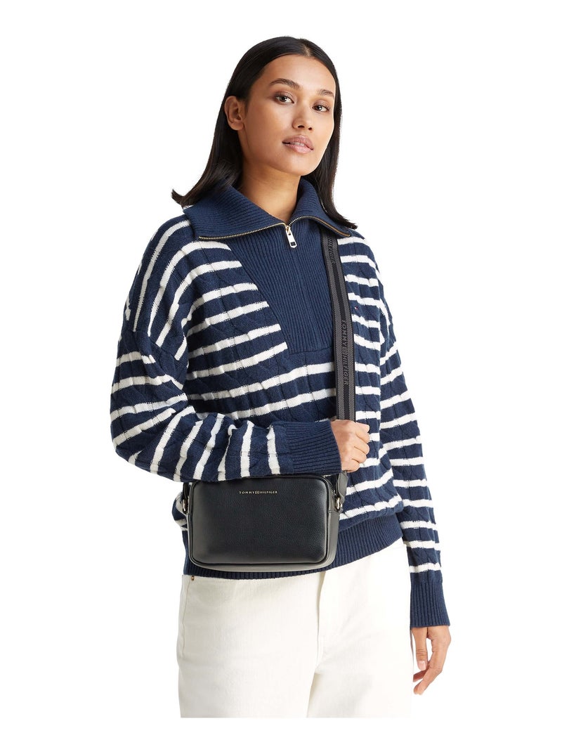 Tommy Hilfiger Sac Bandoulière Th Logotape Noir - Kiabi