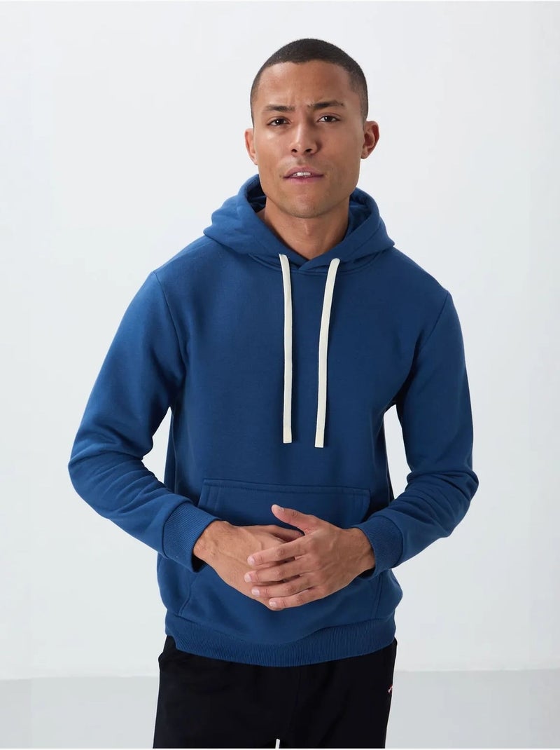 Tommy sweat à capuche homme uni avec poche Bleu - Kiabi