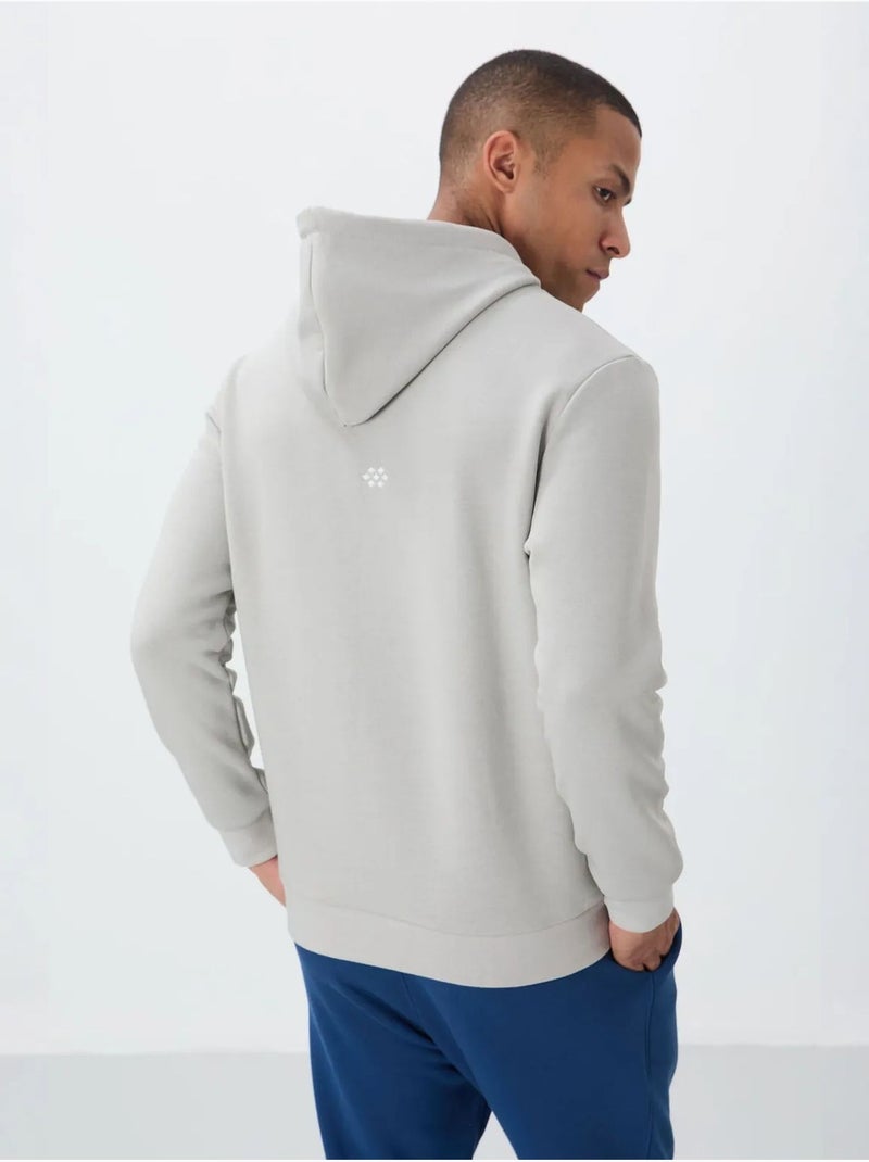 Tommy sweat à capuche homme uni avec poche Gris clair - Kiabi