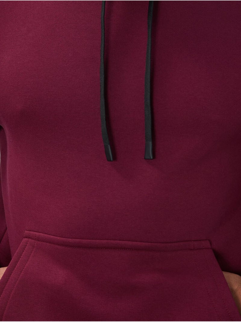 Tommy sweat à capuche homme uni avec poche Rouge bordeaux - Kiabi
