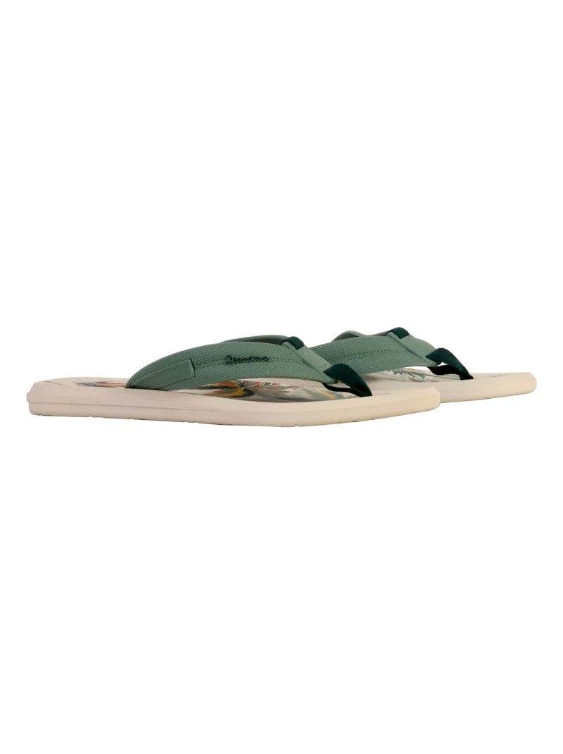 Tong à Enfiler Ipanema Urban Graphics Beige/Vert - Kiabi