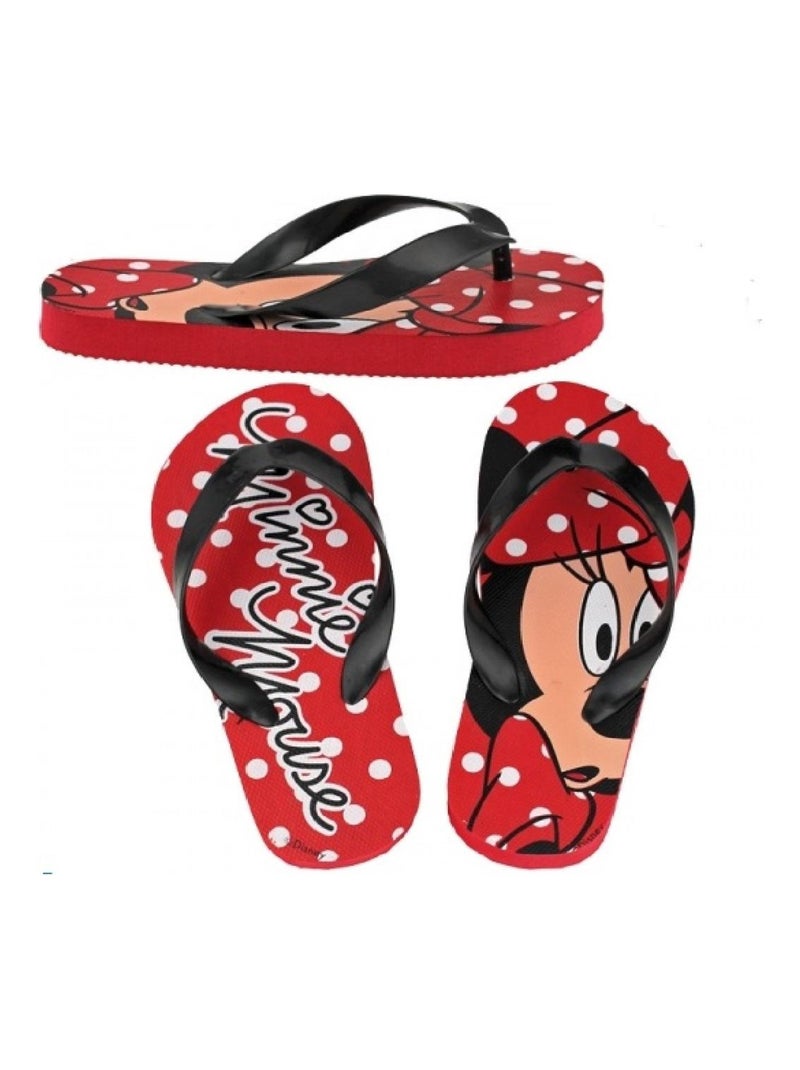 Tong chaussure enfant Minnie a pois blanc Rouge - Kiabi