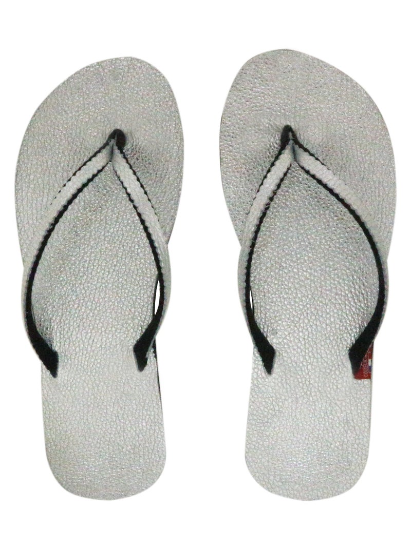 Tong collection BB Cuir Argent - Kiabi