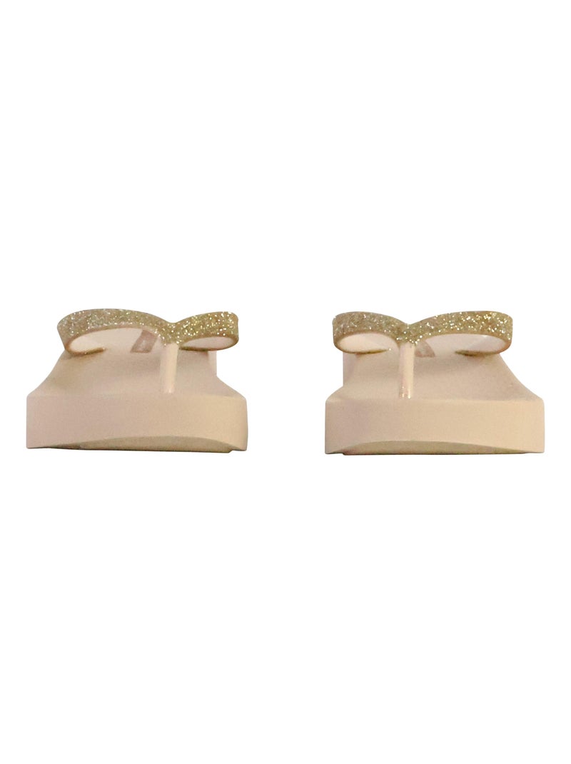 Tong Compensées à Enfiler Ipanema Mesh Chic Plat Beige - Kiabi