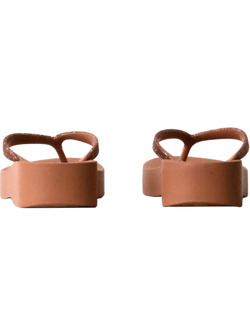 Tong Compensées à Enfiler Ipanema Mesh Chic Plat Marron - Kiabi