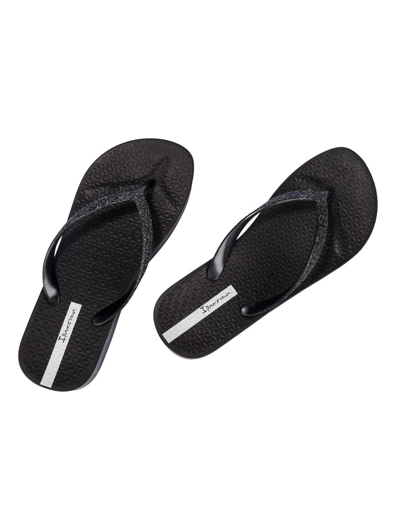 Tong Compensées à Enfiler Ipanema Mesh Chic Plat Noir - Kiabi