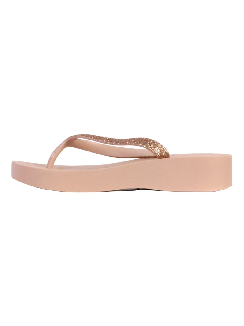 Tong Compensées à Enfiler Ipanema Mesh Chic Plat Rose - Kiabi