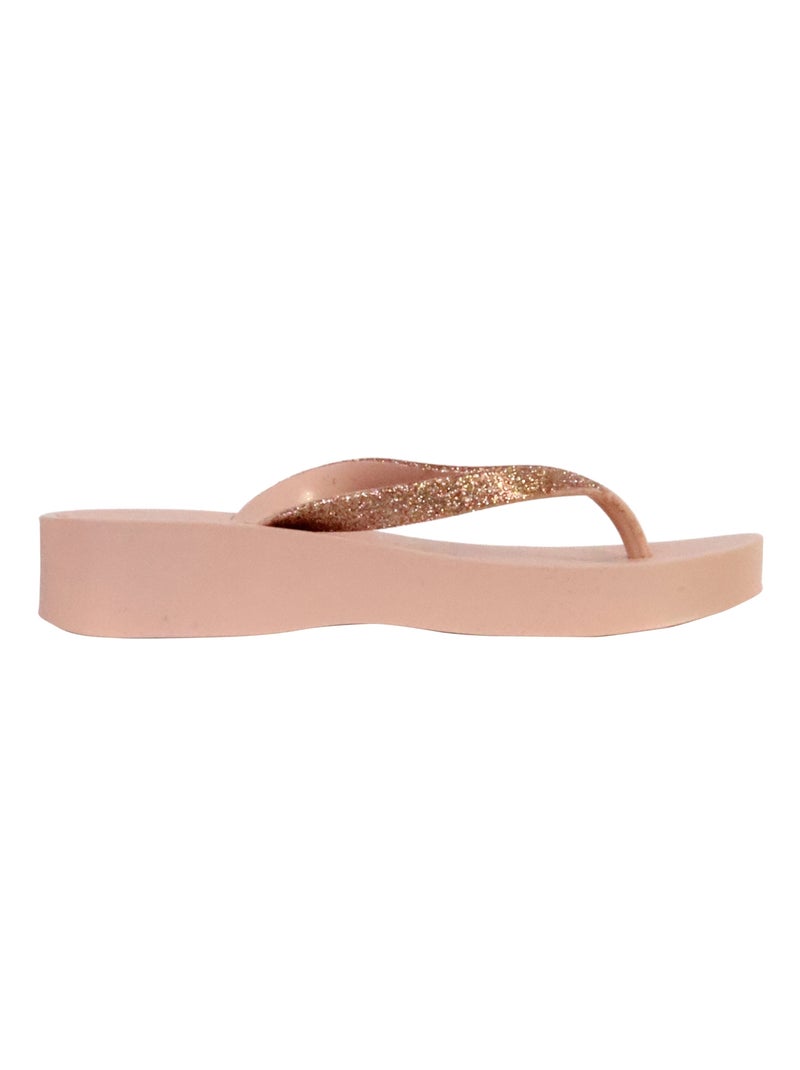 Tong Compensées à Enfiler Ipanema Mesh Chic Plat Rose - Kiabi