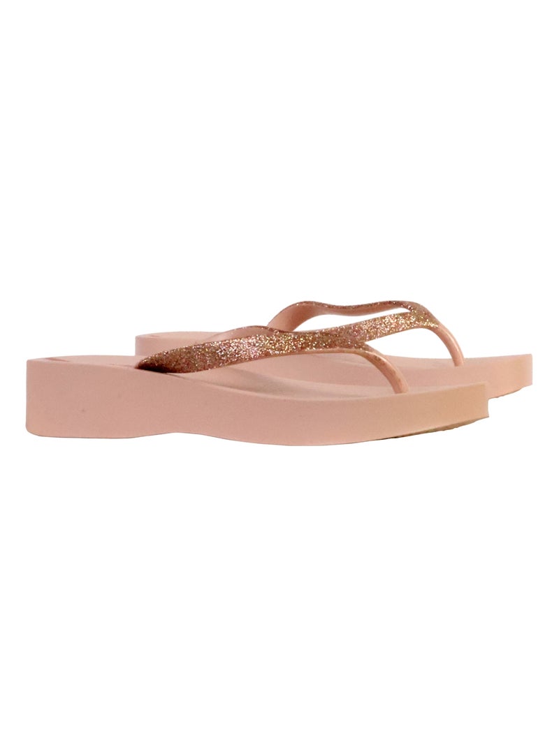 Tong Compensées à Enfiler Ipanema Mesh Chic Plat Rose - Kiabi