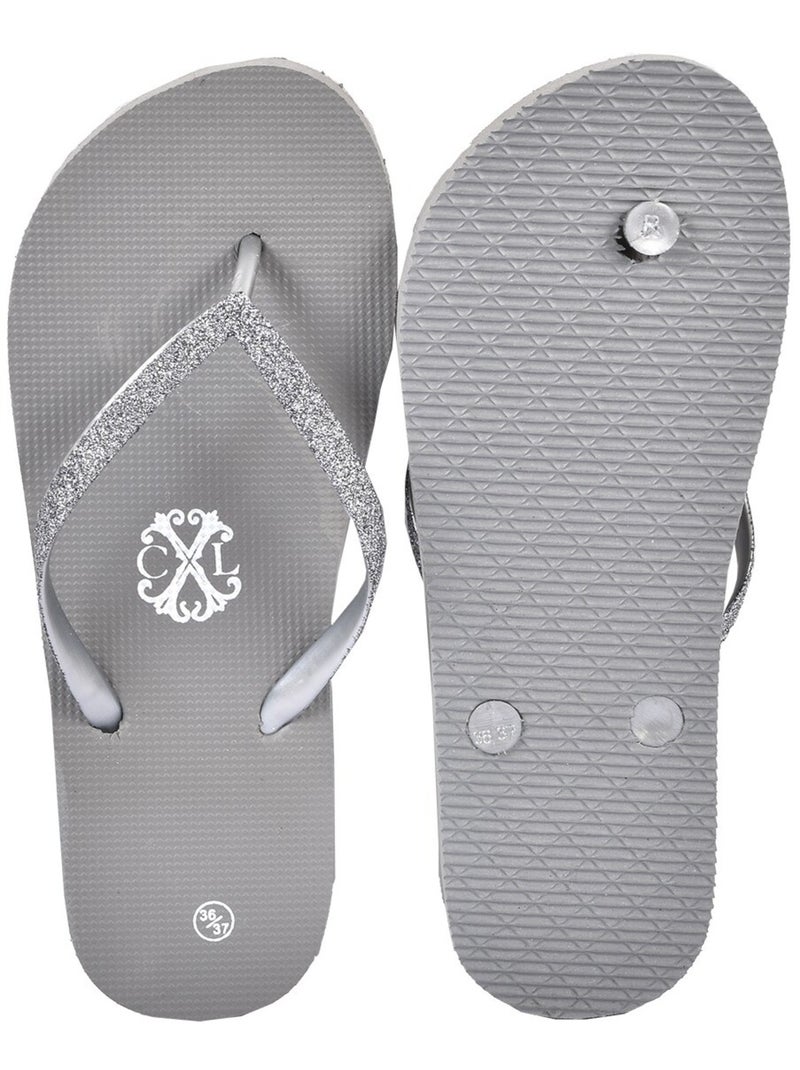 Tong Femme CXL By LACROIX GLITTER Gris - Kiabi