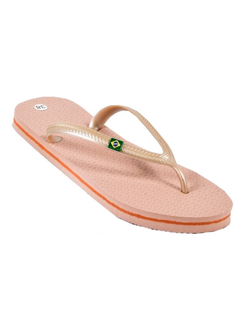 Tong Femme Mode Doré/or - Kiabi