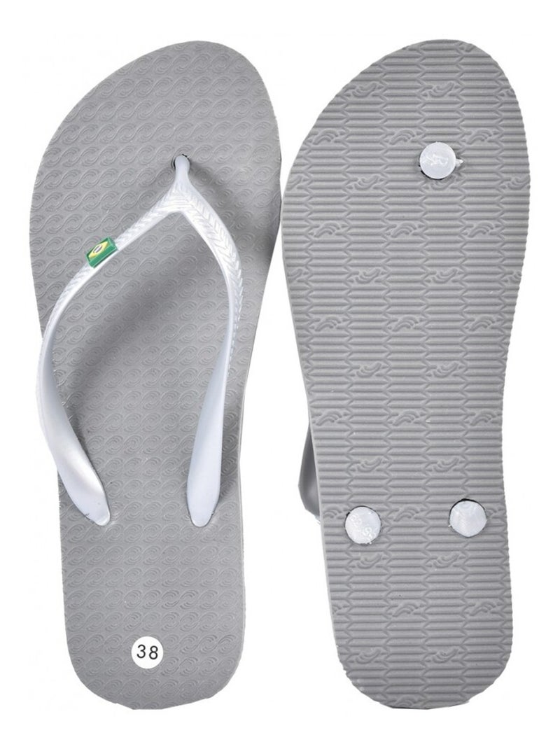 Tong Femme Mode Gris - Kiabi