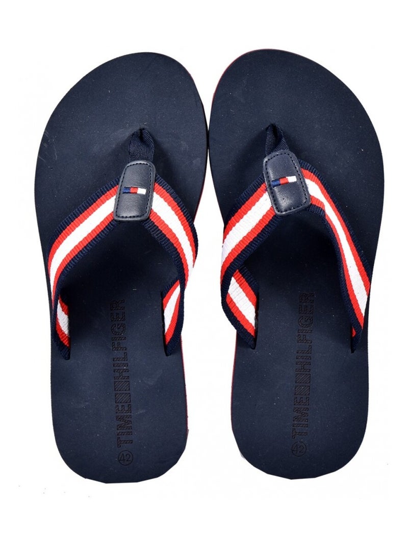 Tong Homme Bleu Rouge - Kiabi