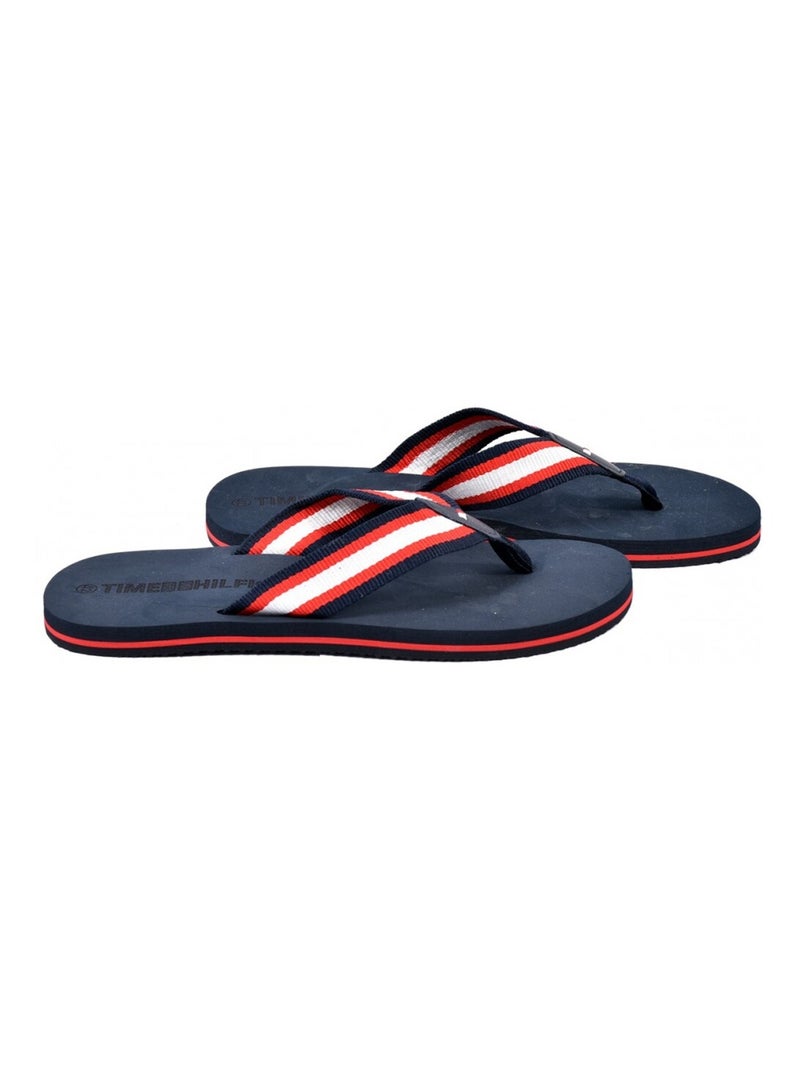 Tong Homme Bleu Rouge - Kiabi