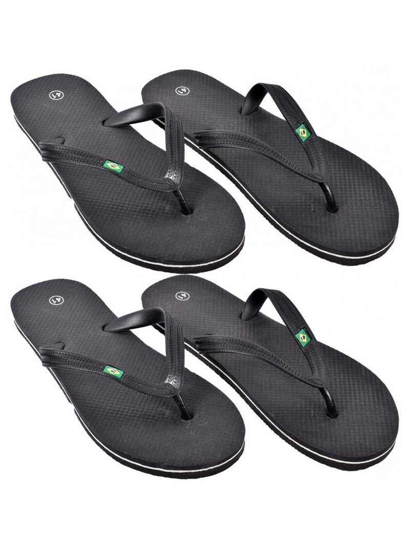 Tong Homme Mode - Pack de 2 Noir - Kiabi