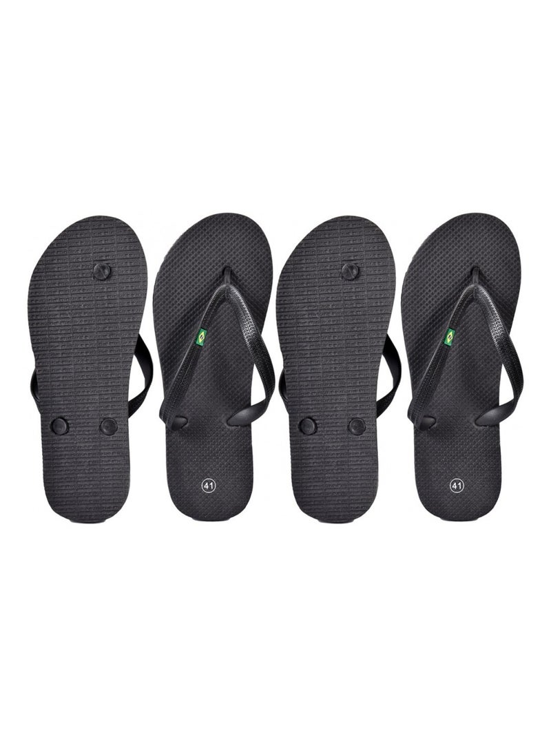 Tong Homme Mode - Pack de 2 Noir - Kiabi