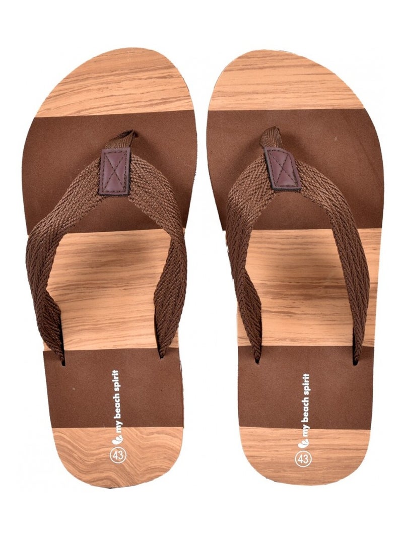 Tong Homme Mode Marron - Kiabi
