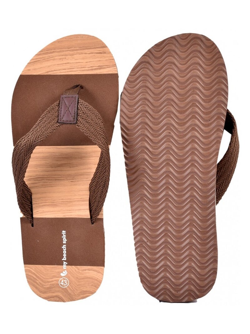 Tong Homme Mode Marron - Kiabi