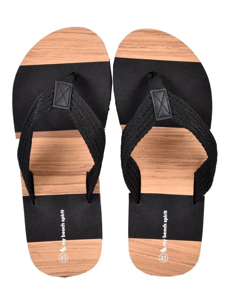 Tong Homme Mode Noir - Kiabi