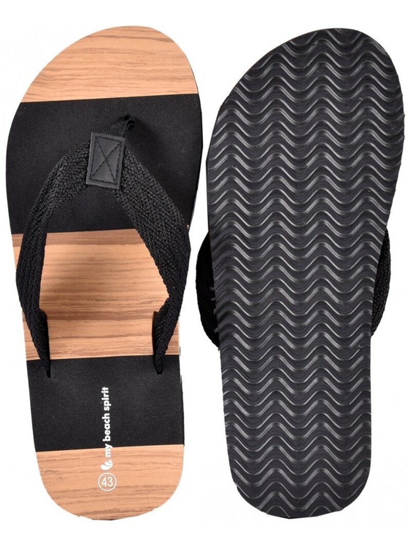 Tong Homme Mode Noir - Kiabi