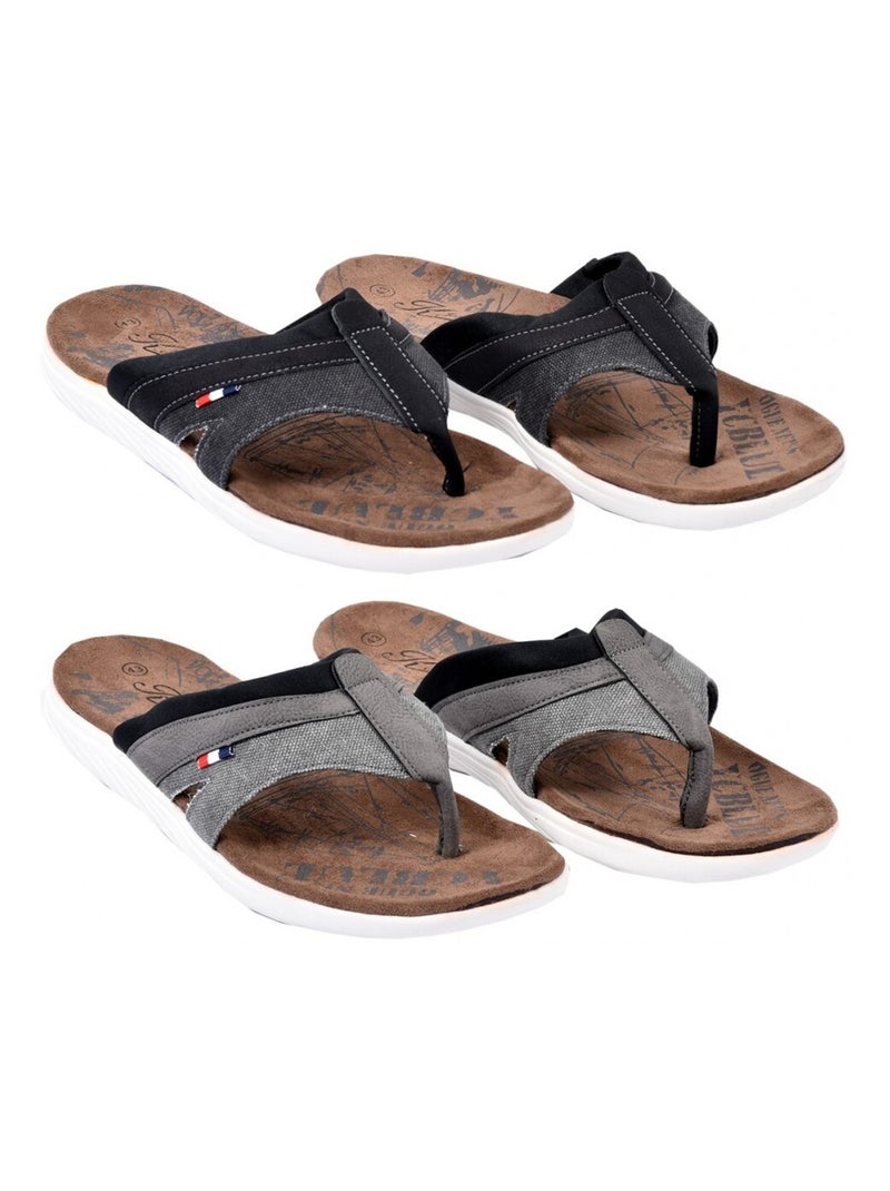 Tong Homme PREMIUM Gris - Kiabi