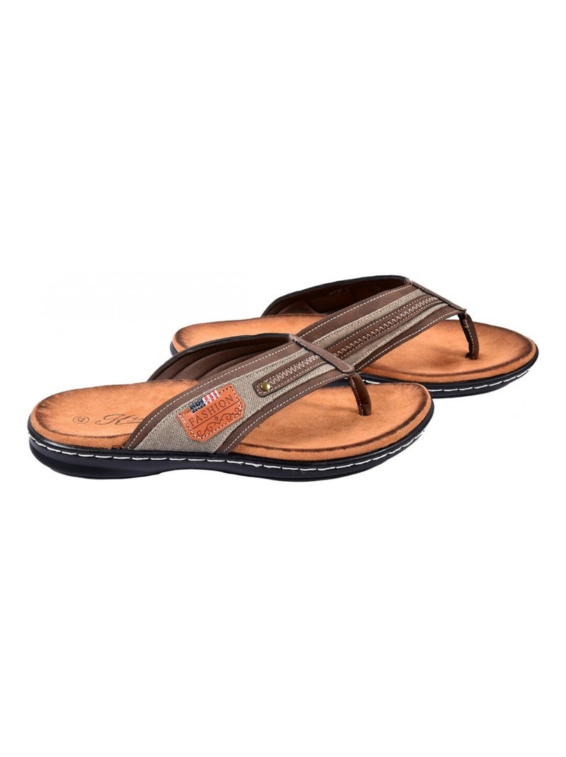 Tong Homme PREMIUM Marron - Kiabi