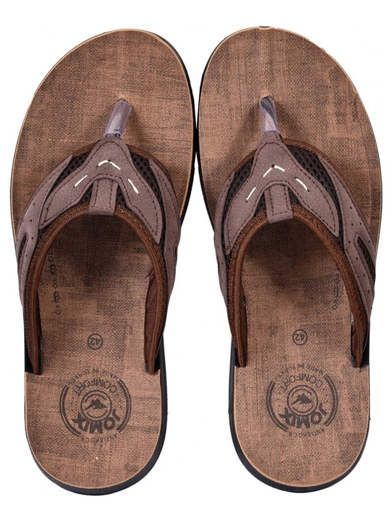 Tong Homme PREMIUM Marron - Kiabi