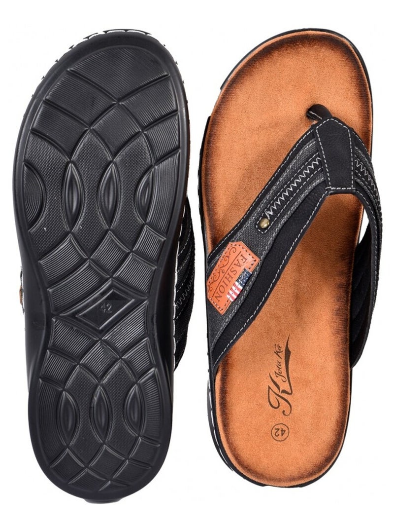 Tong Homme PREMIUM Noir - Kiabi