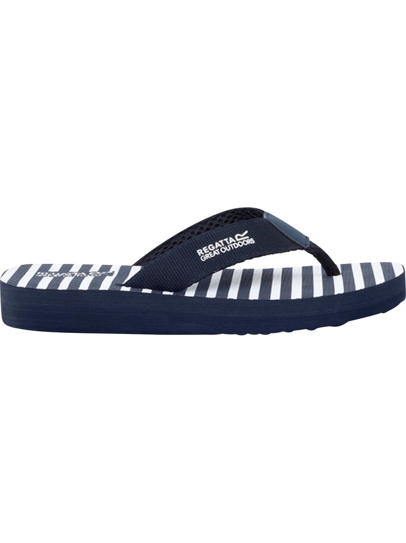 Tongs à talon compensé catarina - regatta Bleu Blanc - Kiabi