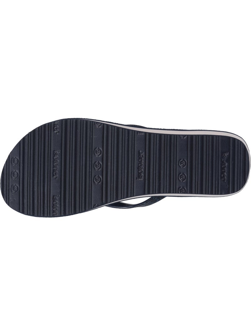 Tongs à talon de 4 cm, confortables et légères Bleu marine - Kiabi