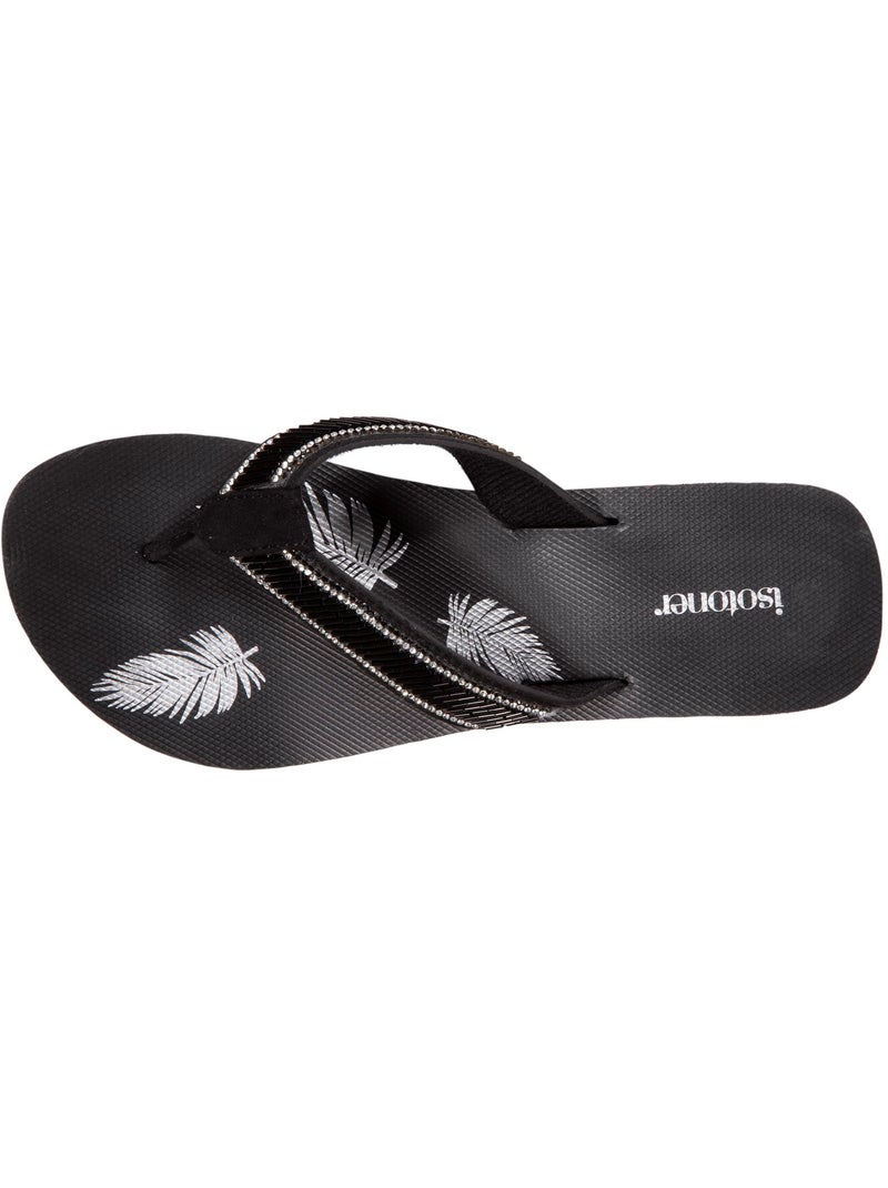 Tongs à talon de 4 cm, confortables et légères  Isotoner Noir - Kiabi