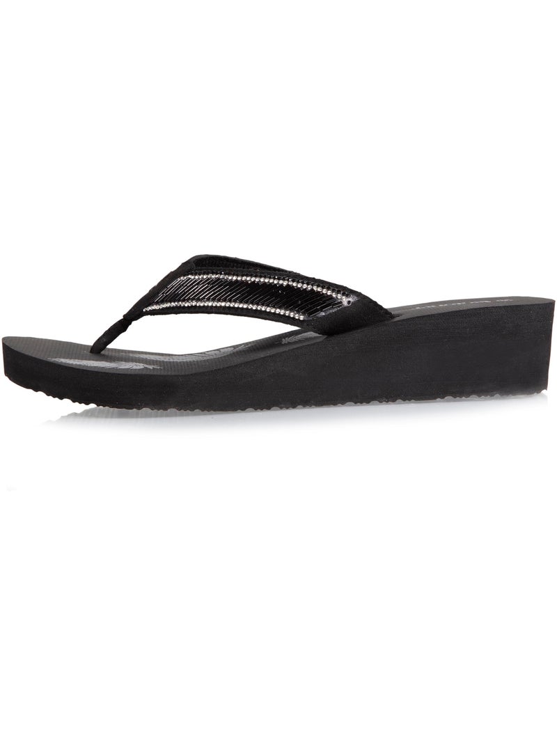 Tongs à talon de 4 cm, confortables et légères  Isotoner Noir - Kiabi
