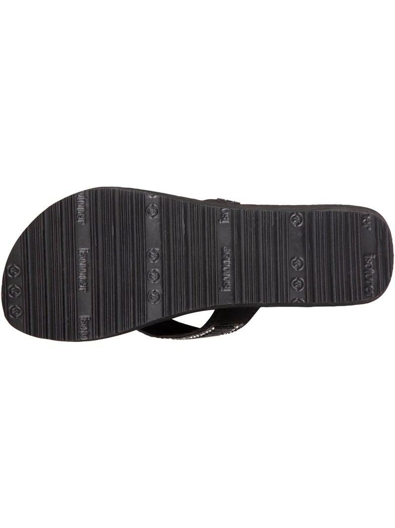 Tongs à talon de 4 cm, confortables et légères  Isotoner Noir - Kiabi