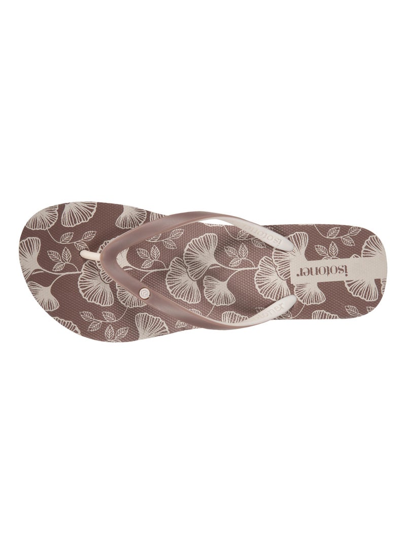 Tongs à talon de 4 cm, confortables et légères  Isotoner Taupe - Kiabi