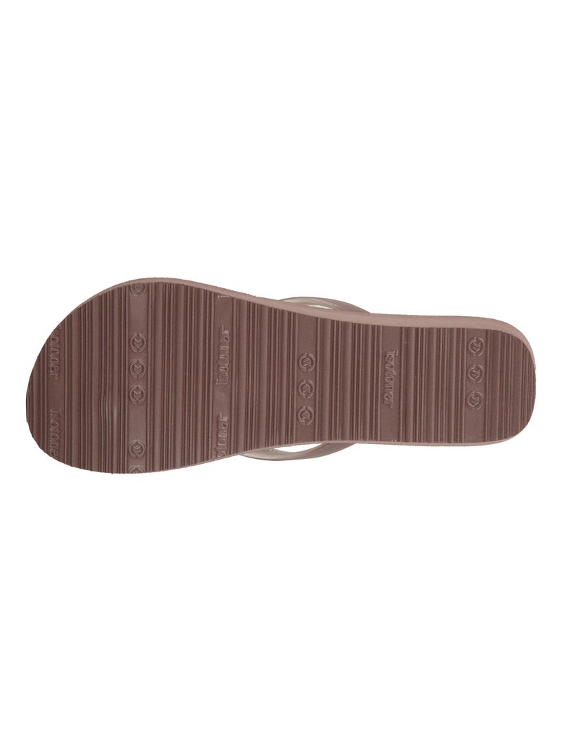 Tongs à talon de 4 cm, confortables et légères  Isotoner Taupe - Kiabi