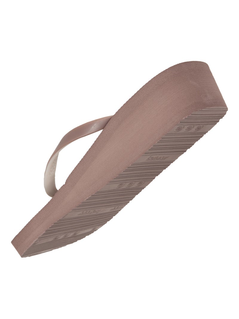 Tongs à talon de 4 cm, confortables et légères  Isotoner Taupe - Kiabi