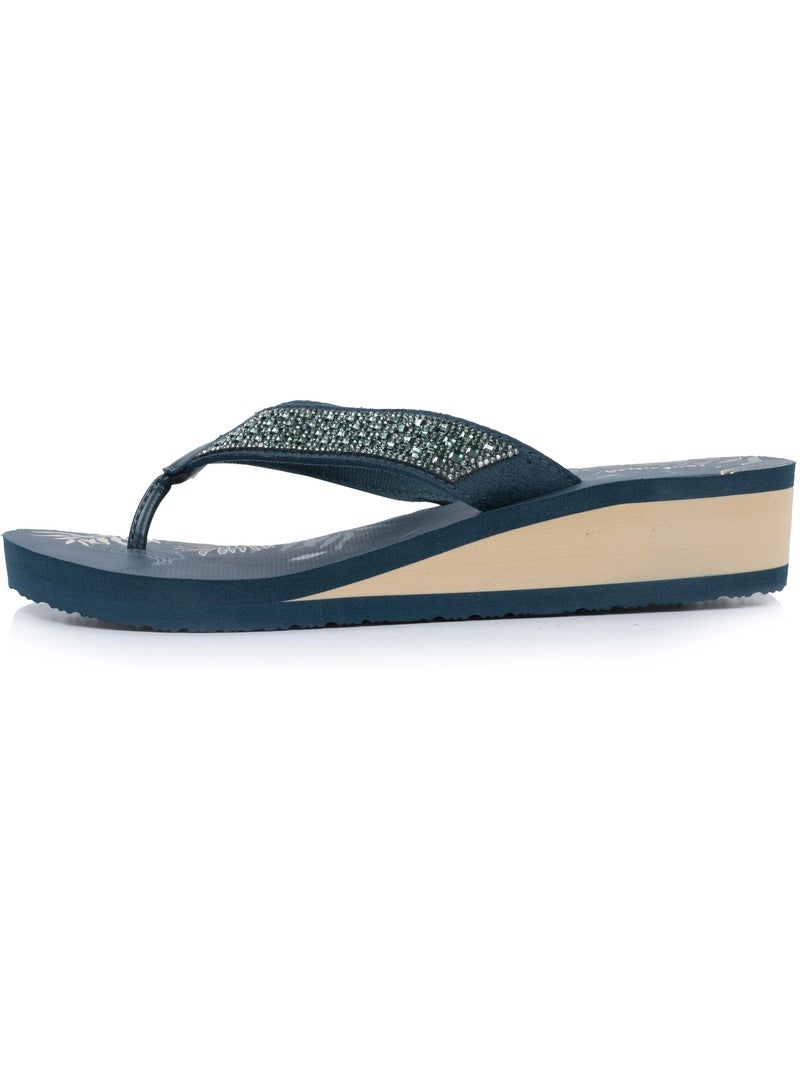 Tongs à talon de 4 cm, confortables et légères  Isotoner Vert clair - Kiabi