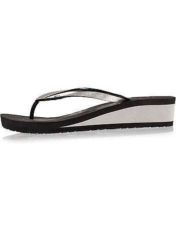 Tongs à talon de 4 cm, ultra confortables isotoner