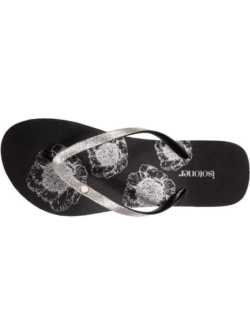 Tongs à talon de 4 cm, ultra confortables  isotoner Noir - Kiabi