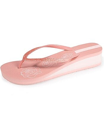 Tongs à talon de 4 cm, ultra confortables isotoner