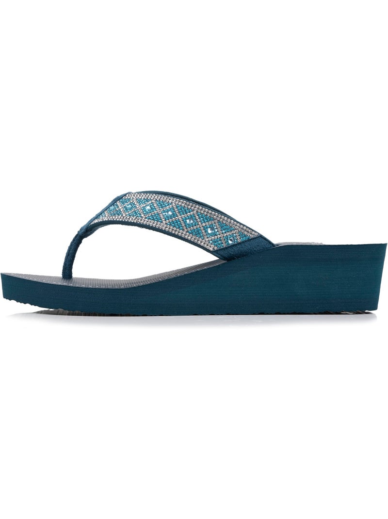 Tongs à talon de 4 cm, ultra confortables  Isotoner Vert clair - Kiabi