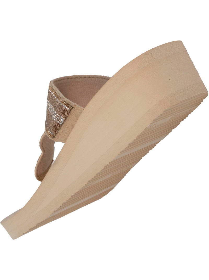 Tongs à talon de 4cm ultra confortables  isotoner Beige - Kiabi