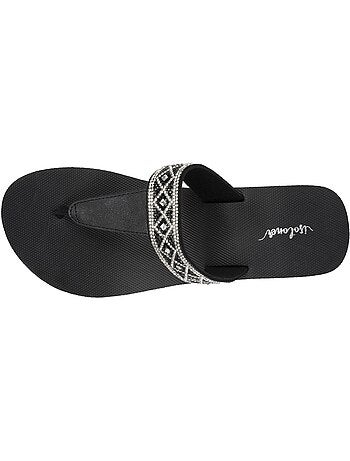 Tongs à talon de 4cm ultra confortables isotoner