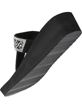 Tongs à talon de 4cm ultra confortables isotoner