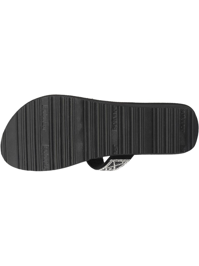 Tongs à talon de 4cm ultra confortables  isotoner Noir - Kiabi