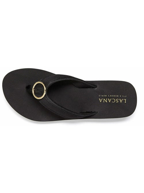 Tongs anneau Italy noir - Kiabi