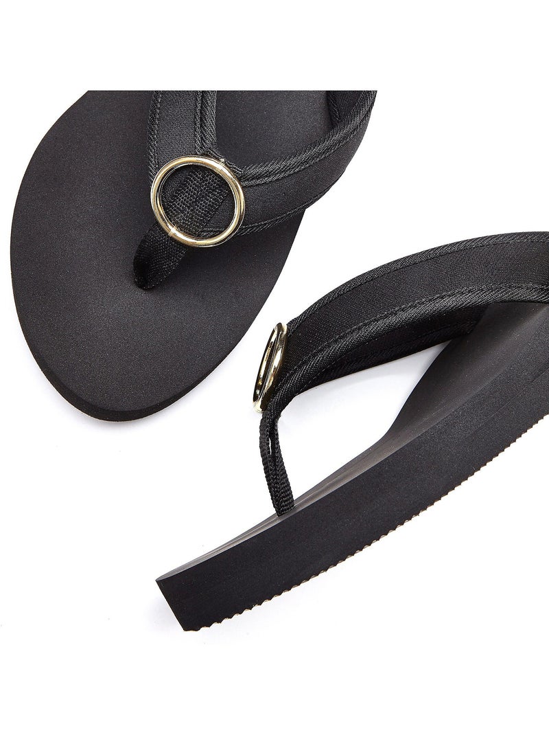 Tongs anneau Italy noir Noir - Kiabi