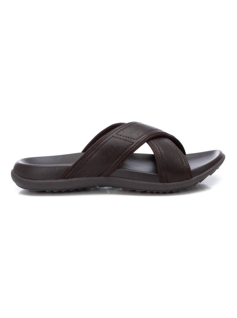 Tongs avec bride arrière Marron - Kiabi