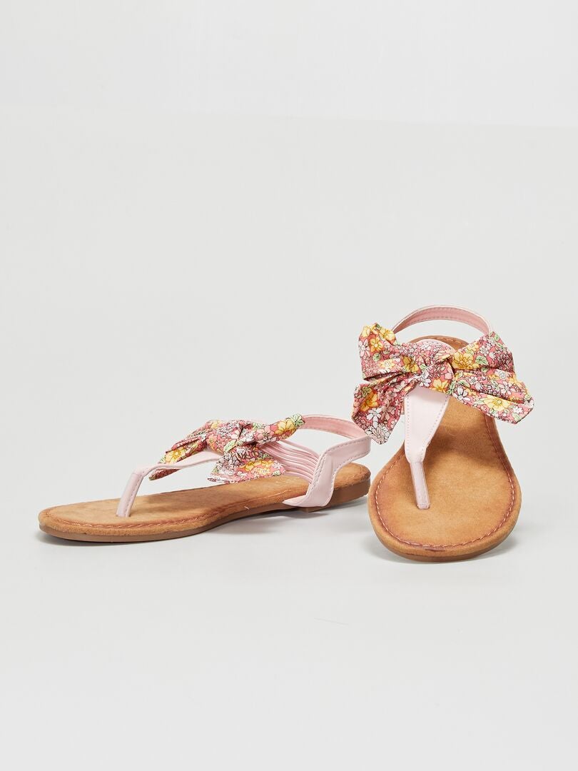 Tongs avec bride de maintien Rose - Kiabi